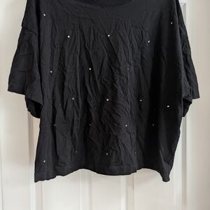 Old Navy Black Short Sleeve Tee with Silver Accents